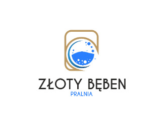 Projekt graficzny logo dla firmy online złoty bęben pralnia
